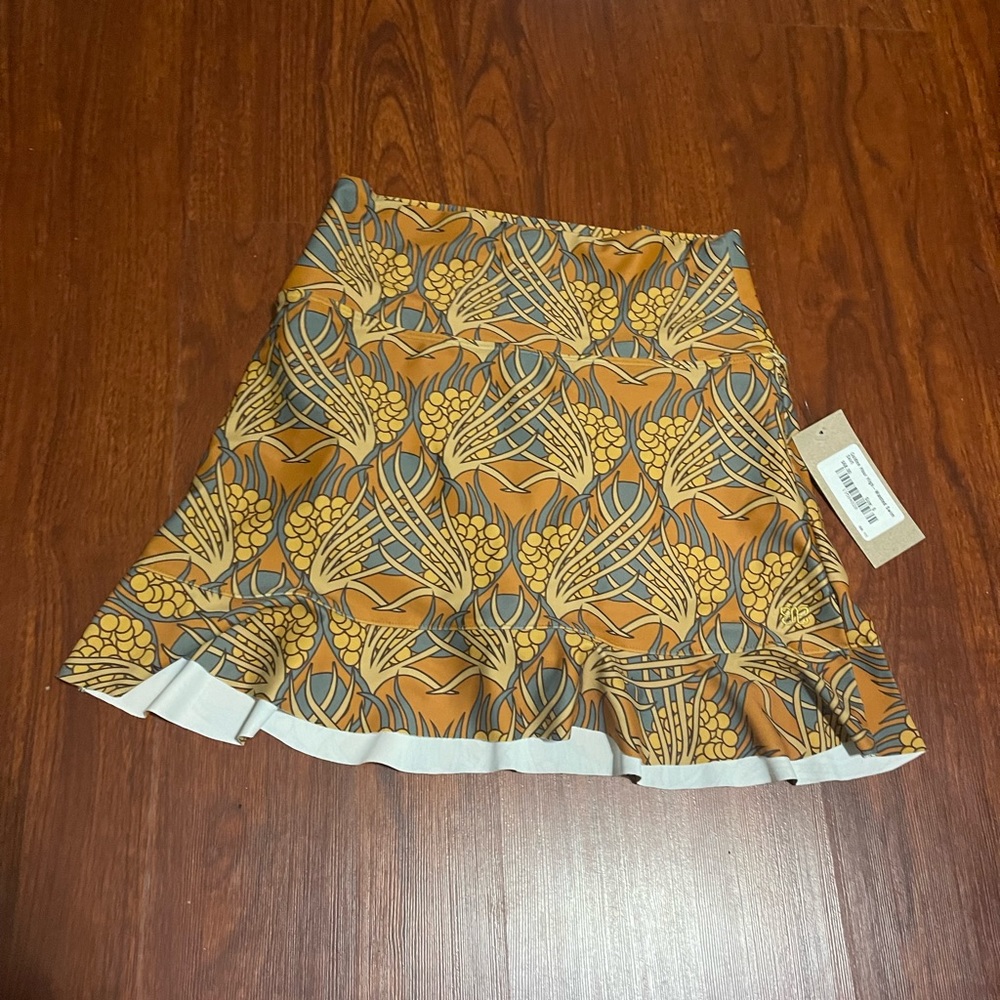 Albion Orange and Blue Floral Swim Skirt